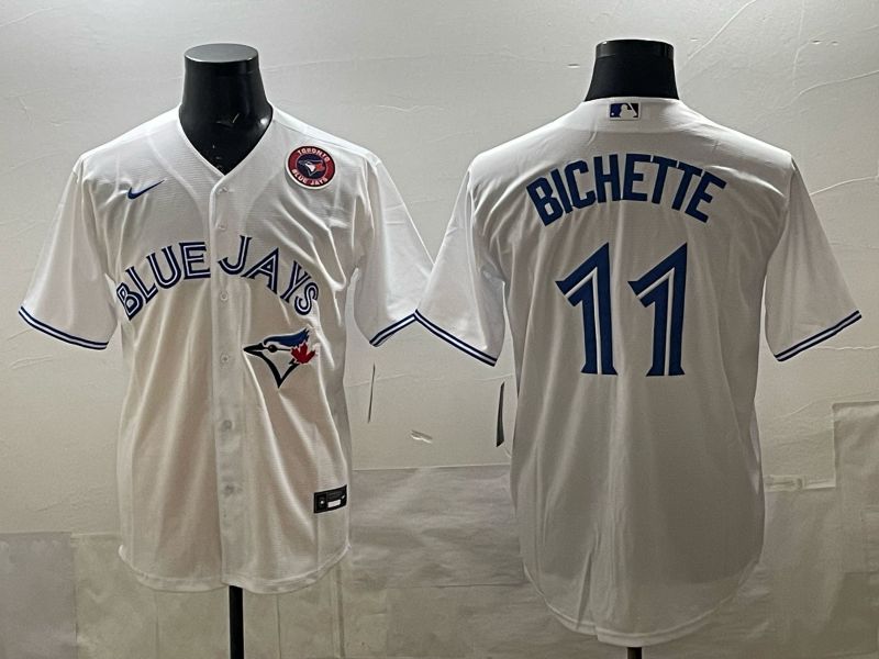 Men 2025 Toronto Blue Jays #11 Bichette White Game Nike MLB Jersey style 05->toronto blue jays->MLB Jersey